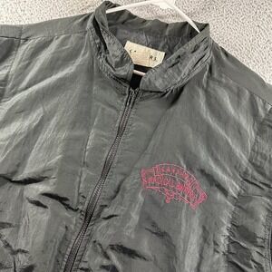 VINTAGE Cesars Palance Las Vegas Jacket‎ Mens XL Black Red Colorblock Full Zip